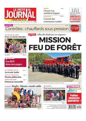 Cover of Le Petit Journal - L'hebdo local du Lot