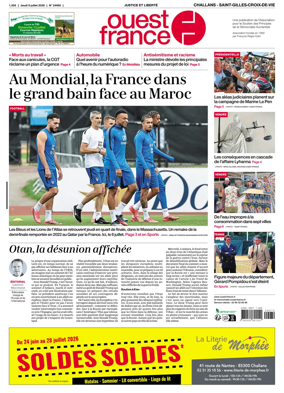 Cover of Ouest France (Challans / Saint-Gilles-Croix-de-Vie)