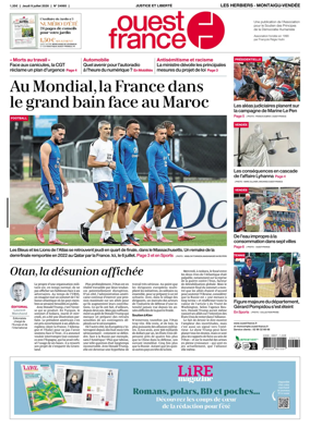 Cover of Ouest France (Les Herbiers / Montaigu)