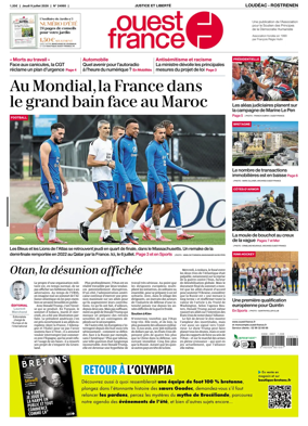 Cover of Ouest France (Loudeac / Rostrenen)