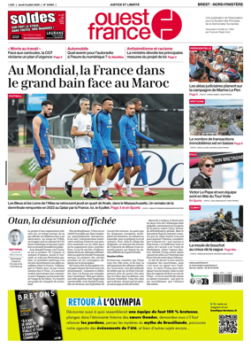 Cover of Ouest France (Nord-Finistere)