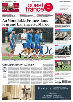Cover of Ouest-France (Rennes Nord-Ouest)