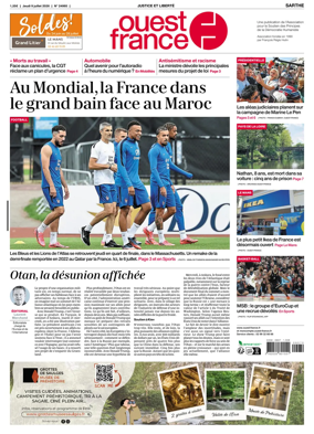 Cover of Ouest France (Sarthe)