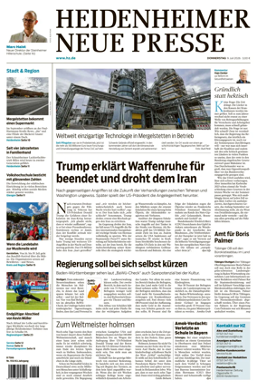 Cover of Heidenheimer Neue Presse