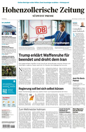 Cover of Hohenzollerische Zeitung