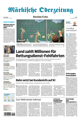 Cover of Markische Oderzeitung Eberswalde