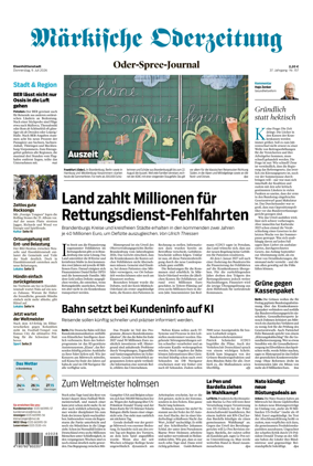 Cover of Markische Oderzeitung Eisenhuttenstadt