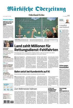 Cover of Markische Oderzeitung Oderland-Echo
