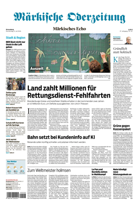 Cover of Markische Oderzeitung Strausberg