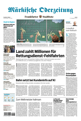 Cover of Markische Oderzeitung Frankfurt (Oder)