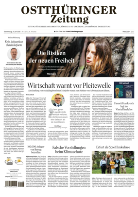 Cover of Ostthuringer Zeitung (Posneck)