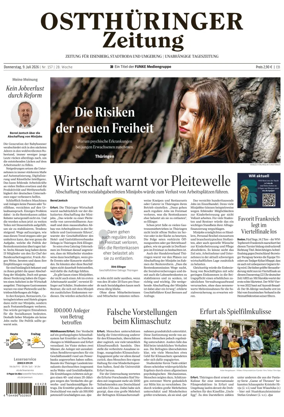 Cover of Ostthuringer Zeitung (Saale-Holzland-Kreis)