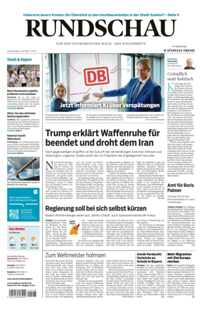 Cover of Rundschau fur den Schwabischen Wald – Der Kocherbote