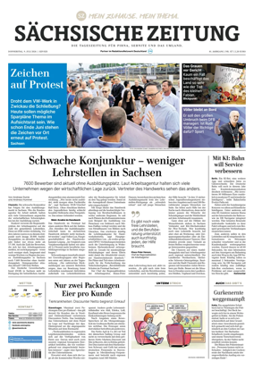 Cover of Sachsische Zeitung (Pirna Sebnitz)