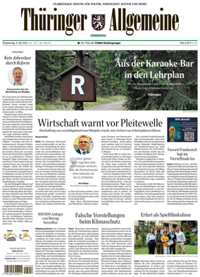 Cover of Thuringer Allgemeine (Sommerda)