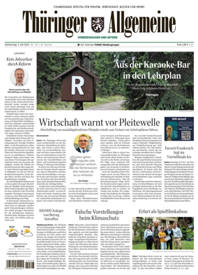 Cover of Thuringer Allgemeine (Sonderhausen und Artern)