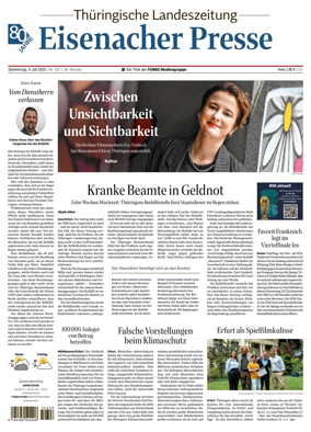 Cover of Thuringische Landeszeitung (Eisenach)