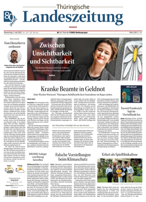 Cover of Thuringische Landeszeitung (Weimar)