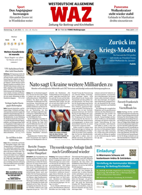 Cover of Westdeutsche Allgemeine Zeitung (Bottrop)