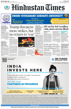 Cover of Hindustan Times (Lucknow)