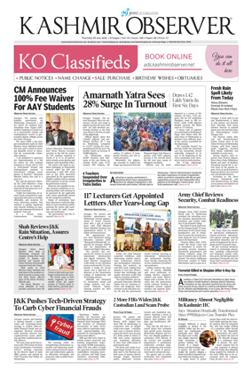 Cover of Kashmir Observer