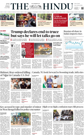 Cover of The Hindu (Hyderabad)