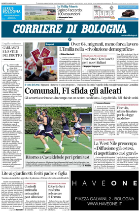 Cover of Corriere di Bologna