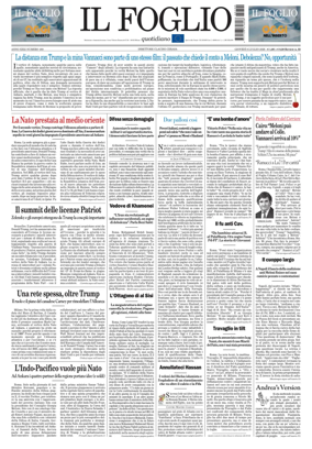Cover of Il Foglio Quotidiano
