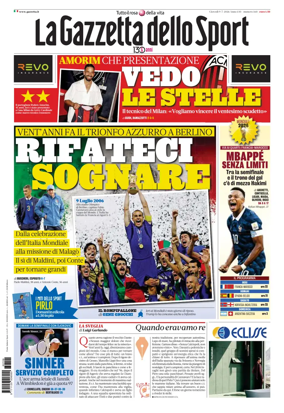 Cover of La Gazzetta dello Sport - Roma