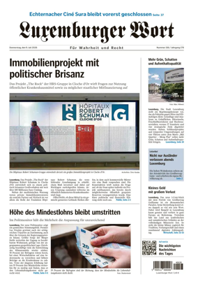 Cover of Luxemburger Wort