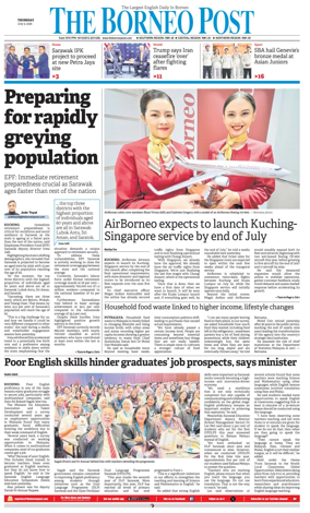 Cover of The Borneo Post (Sarawak)