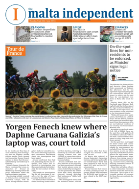 Cover of Malta Independent