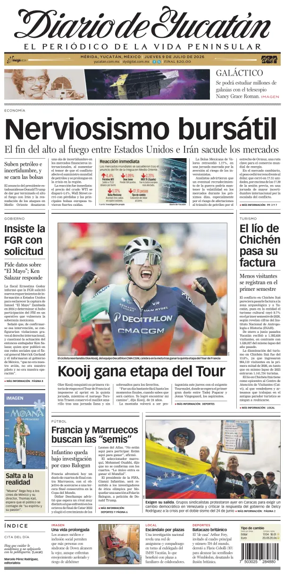 Cover of Diario de Yucatan