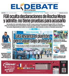 Cover of El Debate de Culiacan