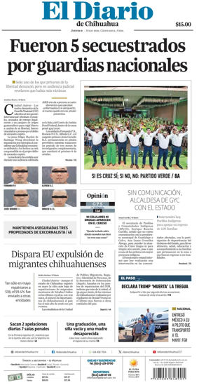 Cover of El Diario de Chihuahua