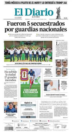 Cover of El Diario de Juarez