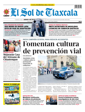 Cover of El Sol de Tlaxcala