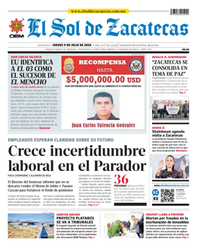 Cover of El Sol de Zacatecas