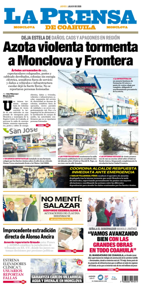 Cover of La Prensa de Coahuila