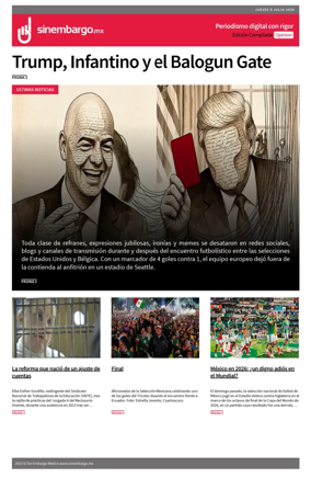 Cover of Sin Embargo Opinion
