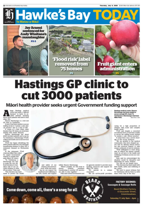 Cover of Hawke's Bay Today