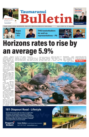 Cover of Taumarunui Bulletin