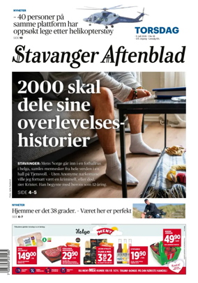 Cover of Stavanger Aftenblad