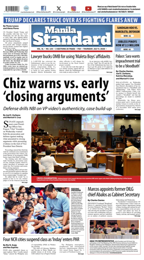 Cover of Manila Standard