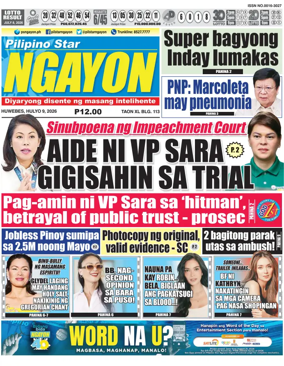 Cover of Pilipino Star Ngayon
