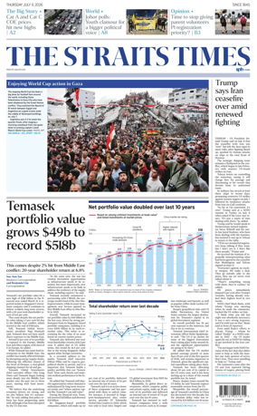 Cover of The Straits Times