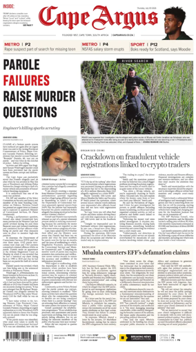 Cover of Cape Argus (PM Edition)