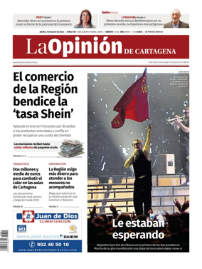 Cover of La Opinion de Murcia (Cartagena)