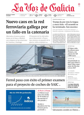Cover of La Voz de Galicia (A Coruna)