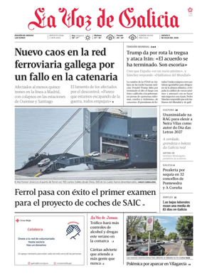 Cover of La Voz de Galicia (Arousa)